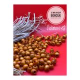 Fiolimore 12 mm Turuncu Ahşap Boncuk (50 Gr 87 Adet)Delik Çapı 5 mm Makrome Çanta Bileklik Takı Tahta Renkli