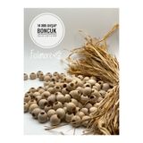 Fiolimore 14 mm Ham Ahşap Boncuk (50 Gr 60 Adet)Geniş Delik Çapı 6 mm Makrome Çanta Bileklik Takı Renkli