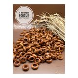 Fiolimore 14 mm Taba Kahve Ahşap Yassı Yüzük Boncuk (25 GRAM 80 ADET) Delik Çapı 8 mm Makrome Takı Tasarım