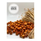 Fiolimore 14 mm Turuncu Ahşap Boncuk (50 Gr 47 Adet)Geniş Delik Çapı 6 mm Makrome Çanta Bileklik Takı Renkli