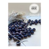 Fiolimore 17 mm Kahverengi Ahşap Boncuk (50 Gr 32 Adet)Geniş Delik Çapı 6 mm Makrome Çanta Bileklik Takı