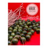 Fiolimore 20 mm Haki Yeşil Ahşap Boncuk (50 Gram 20 Adet) Dar Delik Çapı 4 mm Makrome Çanta Bileklik Takı