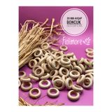 Fiolimore 20 mm Ham Ahşap Yassı Yüzük Boncuk (50 GRAM 65 ADET) Delik Çapı 12 mm Makrome Takı Tasarım