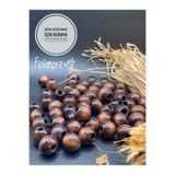 Fiolimore 20 mm Kahverengi Ahşap Boncuk (50 Gr 23 Adet)Geniş Delik Çapı 7 mm Makrome Çanta Bileklik Takı