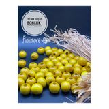 Fiolimore 20 mm Sarı Ahşap Boncuk (50 Gr 23 Adet)Geniş Delik Çapı 7 mm Makrome Çanta Bileklik Takı Renkli