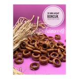 Fiolimore 20 mm Taba Kahve Ahşap Yassı Yüzük Boncuk (50 GRAM 65 ADET) Delik Çapı 12 mm Makrome Takı Tasarım