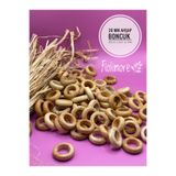 Fiolimore 20 mm Vernikli Ahşap Yassı Yüzük Boncuk (50 GRAM 65 ADET) Delik Çapı 12 mm Makrome Takı Tasarım
