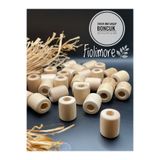 Fiolimore 20x24 mm Silindir 12 Adet Doğal Ahşap Boncuk Delik Çapı 10 mm Makrome Çanta Aksesuar Tasarım Boncuğu