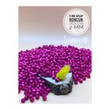 Fiolimore 5 mm Fuşya Pembe Ahşap Boncuk (25 Gram 315 Adet) Delik Çapı 2 mm Makrome Tasarım Takı Bileklik