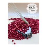 Fiolimore 5 mm Kırmızı Ahşap Boncuk (25 Gram 315 Adet) Delik Çapı 2 mm Makrome Tasarım Takı Bileklik Aksesuar