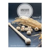 Fiolimore 6 Adet 20 mm Tek Delikli Ahşap Boncuk Makrome Çubuk Ucu Boncuğu Delik Çapı 10 mm