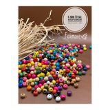 Fiolimore 6 mm İthal Renkli Ahşap Boncuk(25gr 240 Adet) Çanta Bileklik Takı Makrome Aksesuar Karışık Renk