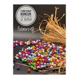 Fiolimore 6 mm Karışık Renk Ahşap Boncuk (25 Gram 175 Adet)Delik Çapı 2mm Makrome Takı Bileklik Tahta Yuvarlak