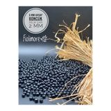 Fiolimore 6 mm Siyah Ahşap Boncuk (25 Gram 175 Adet)Delik Çapı 2mm Makrome Takı Bileklik Tahta Yuvarlak