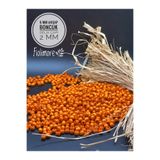 Fiolimore 6 mm Turuncu Ahşap Boncuk (25 Gram 175 Adet)Delik Çapı 2mm Makrome Takı Bileklik Tahta Yuvarlak