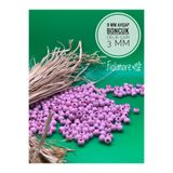 Fiolimore 8 mm Açık Pembe Ahşap Boncuk (175 Adet) Delik Çapı 3mm Makrome Takı Bileklik Tahta Yuvarlak