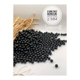 Fiolimore 8 mm Siyah A Kalite Plastik İnci Boncuk (50 Gram-150 Adet) Takı Çanta Aksesuar Boncuğu