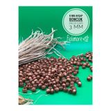 Fiolimore 8 mm Taba Rengi Ahşap Boncuk (50 Gram 224 Adet)Delik Çapı 3mm Makrome Takı Bileklik Tahta Yuvarlak