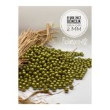 Fiolimore 8 mm Zeytin Yeşil A Kalite Plastik İnci Boncuk (50 Gram-200 Adet) Takı Çanta Aksesuar Boncuğu