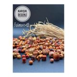 Fiolimore Ahşap Boncuk (50 Gram 70-80 Adet) Farklı Desen-Farklı Ölçü-Karışık-Tahta-Aksesuar-Renkli-Çeşit