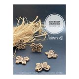 Fiolimore Kahve Kelebek Aksesuar Akrilik Boncuk (5 Adet) 30x23 mm Delik Çapı 2 mm Takı Tasarım Kolye Bileklik