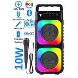 FİOPLUS Bluetooth Hoparlör Parti Hoparlörü Karaoke Mikrofon Hediyeli Işıklı Ses Bombası Radyo Usb Sd Girişli
