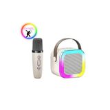 FİOPLUS Karaoke Hoparlör 5W Tf Kart/usb/tws Özellikli 2Inch Bass Mikrofonlu Rgb Işıklı Bluetooth Speaker