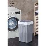 Fiora 40 Lt.çok Amaçlı Kirli Çamaşır Sepeti-Oyuncak Sepeti - Gri - Beyaz