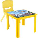 Fiore 2'Li Set Çocuk Masa Sandalye Takımı Sarı Safari 1-3 Yaş