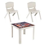 Fiore 3'lü Set Çocuk Masa Sandalye Takımı Latte Space 1-3 Yaş