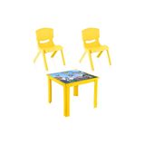 Fiore 3'lü Set Çocuk Masa Sandalye Takımı Sarı Safari 1-3 Yaş