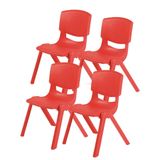 Fiore 4'lü Set Büyük Şirin Çocuk Sandalyesi Kırmızı
