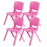 Fiore 4'lü Set Büyük Şirin Çocuk Sandalyesi Pembe