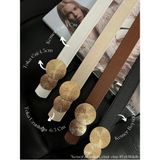 Fiori 4'li Yuvarlak Gold Toka Kadın Kemeri, Pantolon Kemeri, Ceket Kemeri, Elbise Kemeri, Gömlek Kemeri - Tek Ebat - Karışık