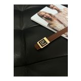 Fiori F Logolu Gold Tokalı Taba Kadın Kemeri, Gold Kadın Kemeri, Pantolon Kemeri, Ceket Kemeri