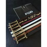 Fiori Gold Uzun Tokalı Ince Kemer, Pantolon Kemeri, Gömlek Kemeri, Ceket Kemeri, Elbise Kemeri - Tek Ebat - Çok Renkli