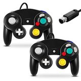 FIOTOK Gamecube Controller, Wii Nintendo Gamecube için Klasik Kablolu Kumanda (Siyah-2 Paket)