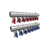 Fırat 1'' Mini Küresel Vanalı Kollektör (Kırmızı-Mavi) 1 Takım - 11 Çıkışlı