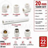 Fırat 20 mm Pprc Tamir Seti 22 Parça – Dirsek, Manşon, T Parça, Boru, Iç/dış Dişli Nipel, Batarya Bağlantısı – Tesisat Onarım Seti