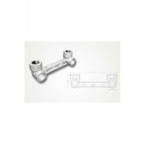 Fırat Çiftli Batarya Bağlantısı Batarya Şablonu 1/2' 20 Mm.
