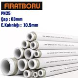 Fırat Pn25 Kompozit Pprc Boru 63Mm 4Mt, Cam Elyaf Takviyeli, 7B00023063