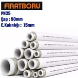 Fırat Pn25 Kompozit Pprc Boru 90Mm 4Mt, Cam Elyaf Takviyeli, 7B00023090