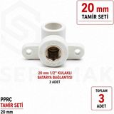 Fırat Pprc 20 mm Tamir Seti Iç Dişli Batarya Bağlantısı Dirsek 1/2" 3 Adet Temiz Su Tesisat Ek Parçası