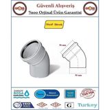 FIRAT Pvc 45 Derece Dirsek - 50mm
