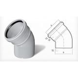 Fırat Pvc Dublex Açık Dirsek 45 1 Adet 75mm
