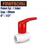 Fırat Uzun Tip Küresel Vana 20Mm, 1/2'', 7B83520127
