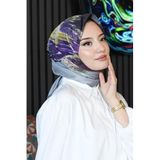 Fırça Desen Mor Soft Pamuk Eşarp