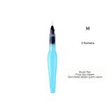 Fırça Uçlu, Brush Pen, Sulu Boya, Su Ve Mürekkep Hazneli, Boyama Kalem Mavi-M Beden