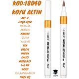 Fırça Uçlu Metalik Akrilik Marker Çizim Kalemi Her Yüzeye Uygun Kalıcı Mürekkep 1-6 mm Uç Art-X - Çok Renkli - diğer