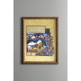 Firdevsi’nin Şahname’si - Vintage Desenli Çerçeve, Altın2, 21 x 30